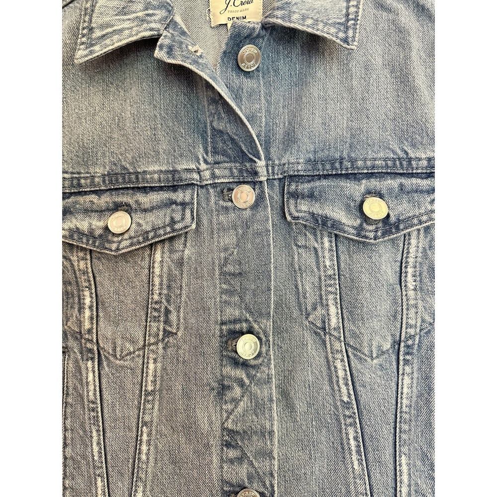 J. Crew Denim Vest XS 90s Y2K Grunge Summer Festival - Picture 3 of 13